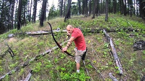 Stump Shooting With Recurve Bow Youtube