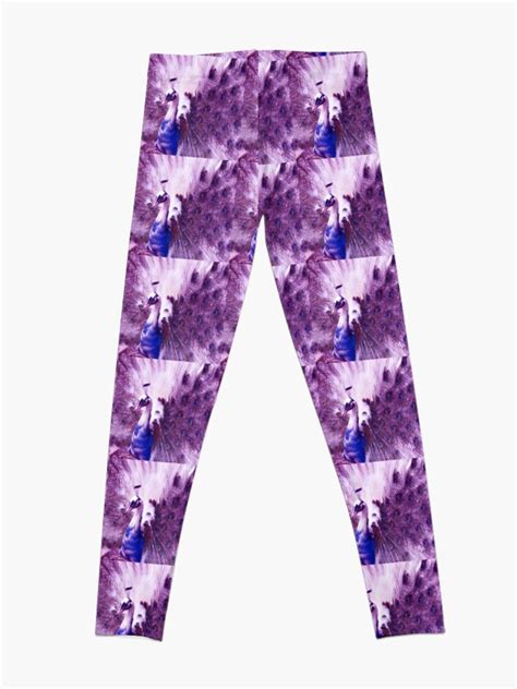 Peacock And Purple Sky Leggings By Erikakaisersot Redbubble