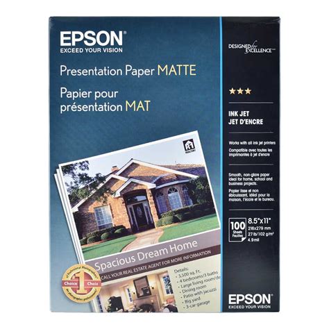 Buy Epson Presentation Paper Matte 100 85x11
