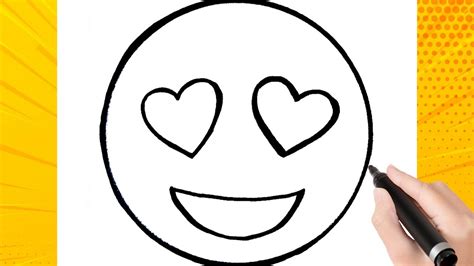 Como Dibujar Paso A Paso Al Emoji Enamorado Easy Drawings Images And