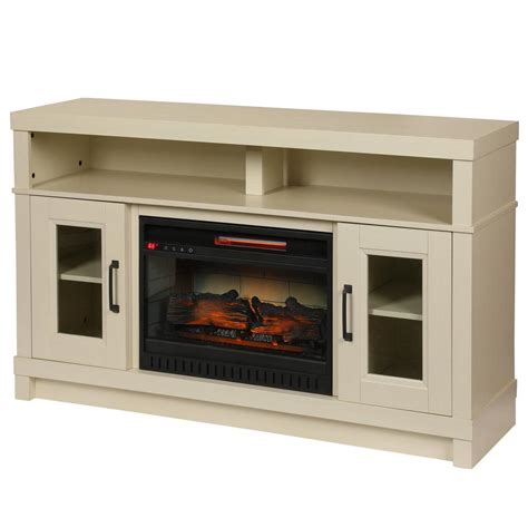 Ashmont 54 In Freestanding Fireplace Tv Stand In Antique White Home