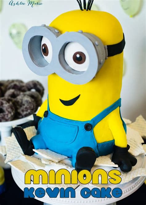 Giant Kevin Minion Cake Video Tutorial Ashlee Marie Real Fun With