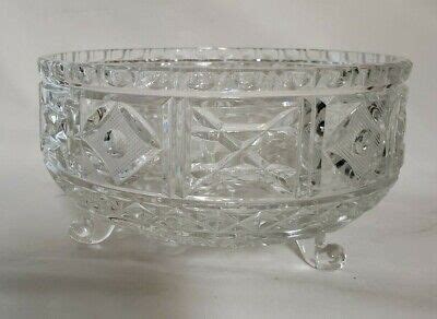 Vintage Clear Crystal Footed Bowl 8 Wide And 4 5 High EBay