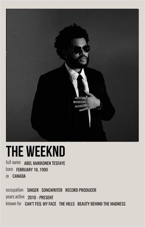 The Weeknd Music The Weeknd Albums The Weeknd Poster Abel The Weeknd