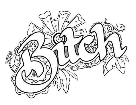 Swear Word Printable Coloring Page Free Printable Coloring Pages