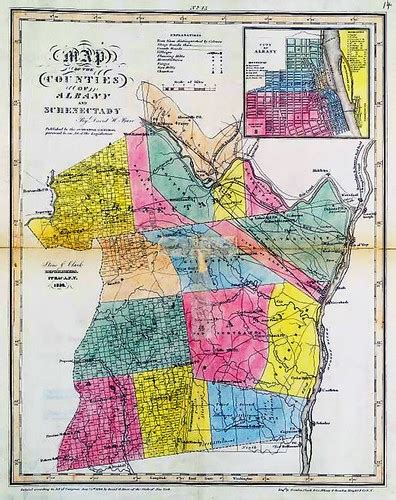 Albany County Map 1839 Albany Ny 1830s Albanygroup Archive Flickr