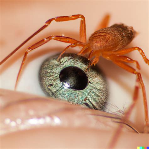 A Photo Of A Spider On A Human Eye Dalle2