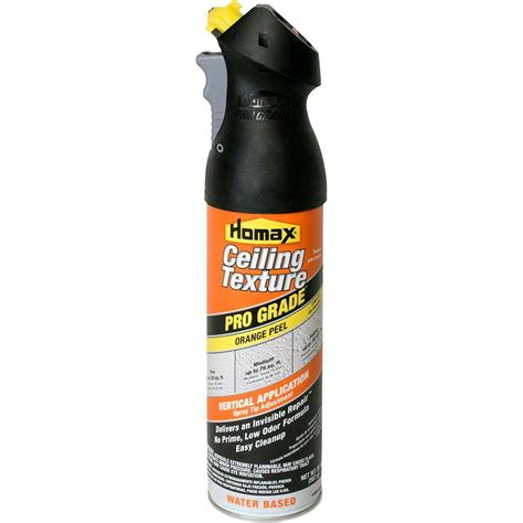 Applying textured ceiling spray (popcorn ceiling spray) to the garage ceiling. Homax Pro Grade 20 oz. Orange Peel Ceiling Waterbased ...