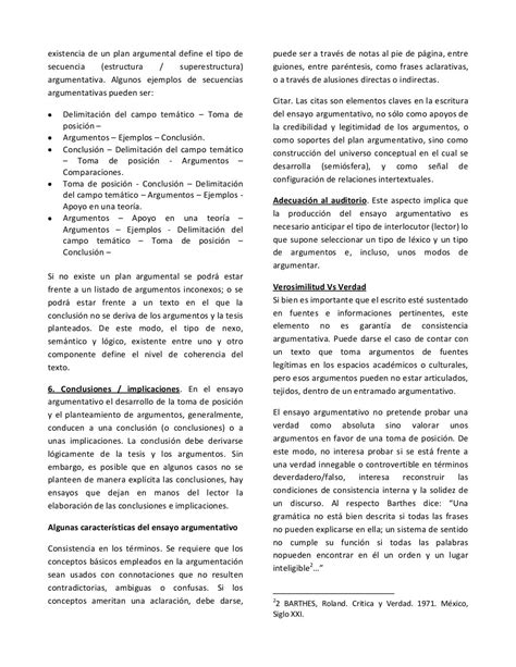 Ejemplo De Ensayo Argumentativo