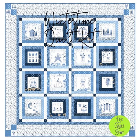 Wintertime Quilt Kit Featuring Crystal Lane By Bunny Hill Designs