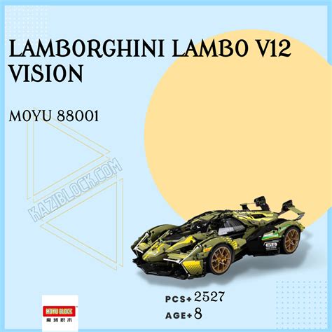 Moyu™ 88001 Lamborghini Lambo V12 Vision Brick Set Kazi Block