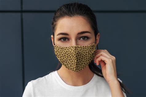Face Mask Mockup Lifestyle On Yellow Images Creative Store