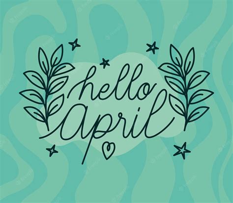 Premium Vector Card Of Hello April