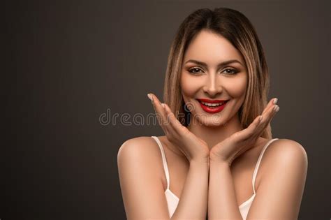 Beautiful Flirty Woman Clear Skin Spa Concept Natural Beauty
