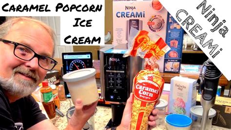 Ninja Creami Ice Cream Machine Caramel Popcorn Ice Cream Espresso