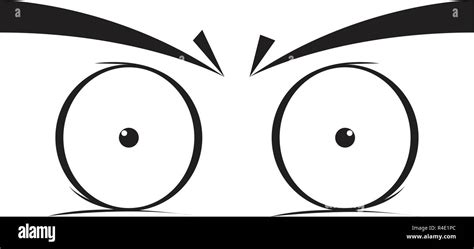 Angry Eyes Cartoon Stock Vector Image And Art Alamy
