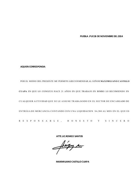 Carta De Recomendacion Tec De Monterrey About Quotes C