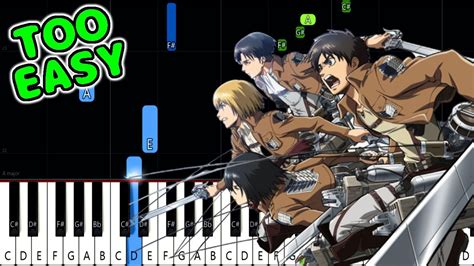 Shinzou Wo Sasageyo Attack On Titan Season 2 Op Easy Piano