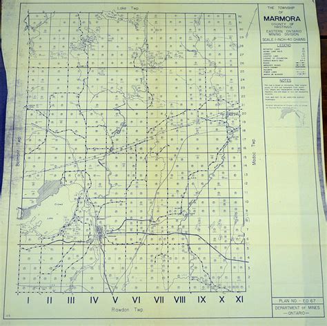 Map Of Marmora Township In Hastings County Discover Cabhc