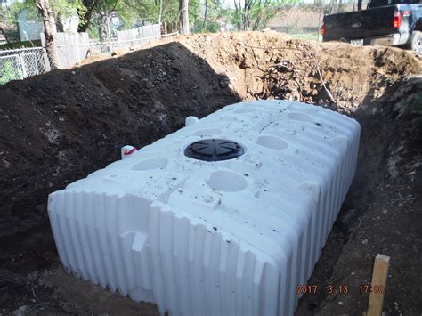 Underground Polyethylene Cistern To Store Rainwater Out Of Sight