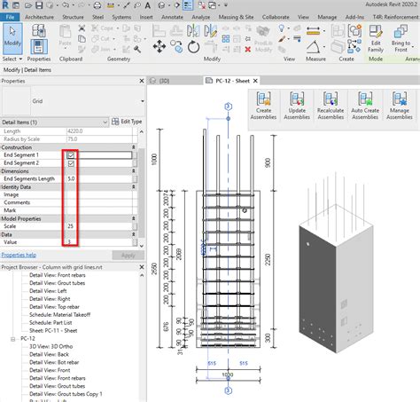 How To Create Grid Lines In Revit Assembly Views Video Agacad