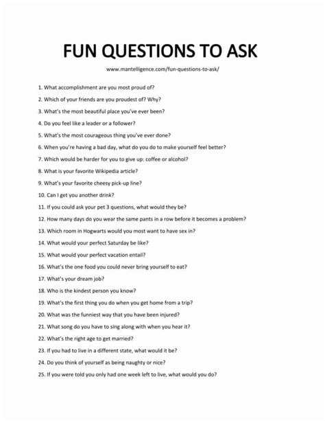 99 Really Good Questions To Ask Fun Interesting Unique Fun