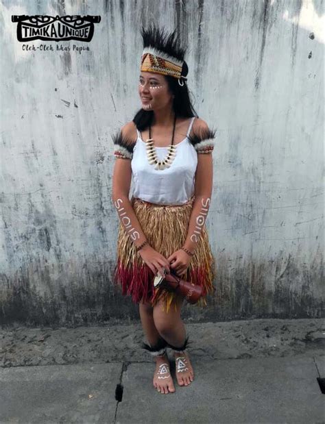 Pakaian Adat Papua Rok Rumbai Baju Adat Tradisional