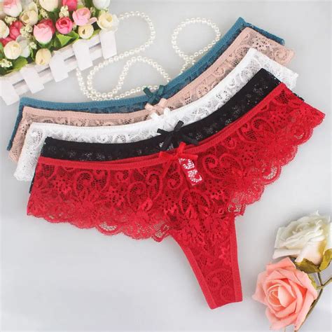 Fashion Sexy Women Ladies Lace V String Briefs Panties Thongs G String Lingerie Underwear Low