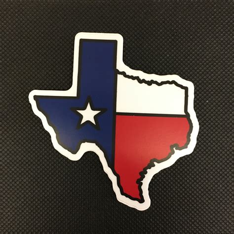 Texas Shaped Flag Sticker