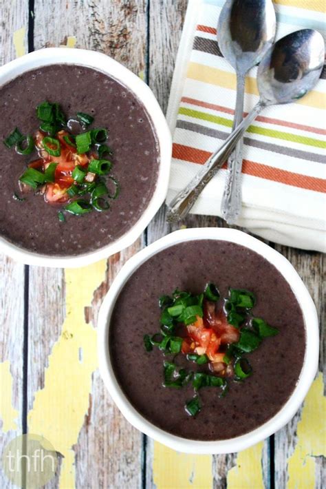 This vegetable soup has become one of my most popular soup recipes and for good reason! Vegan No-Cook Black Bean Soup | The Healthy Family and Home