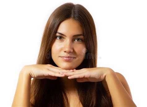 beauty feminine portrait female face healthy natural skin beautiful tanned teen girl long brown