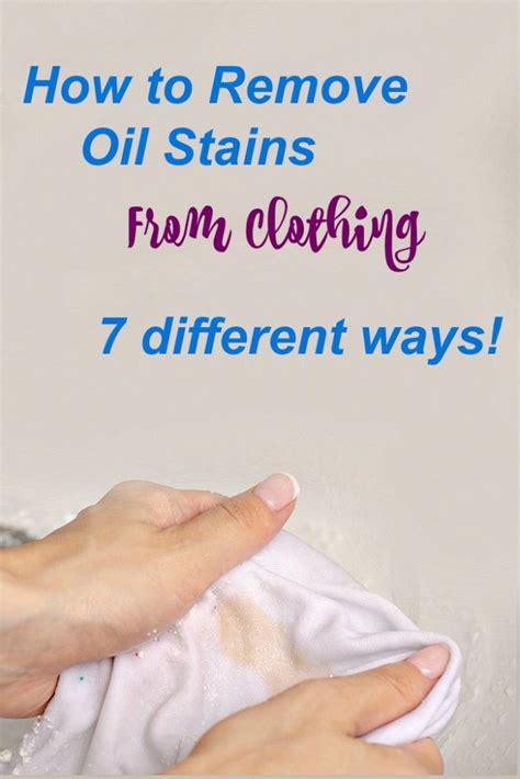 Removing Cooking Oil Stains From Clothing Get Oil Stains Out Of Clothes