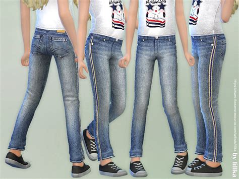 Girls Basic Jeans By Lillka At Tsr Sims 4 Updates