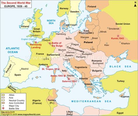 World War 2 Map Of Europe Battles