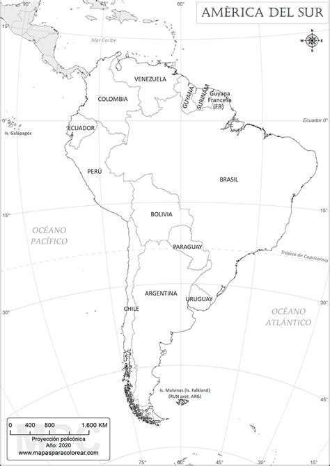 Mapa De Sudamerica Para Colorear Dibujos E Imagenes De America Del Sur