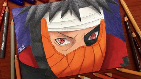 Speed Drawing Obito Uchiha Broken Mask Naruto Shippuden Hd Youtube