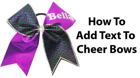 How To Add Names To A Cheer Bow Cheer Bow Tutorial Cheer Bows Diy