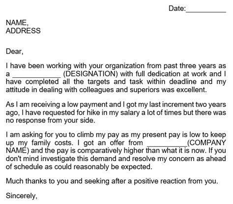 Salary Increase Letter From Employer