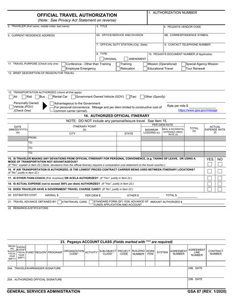 Gsa Form 87 Fill Out Sign Online And Download Fillable Pdf