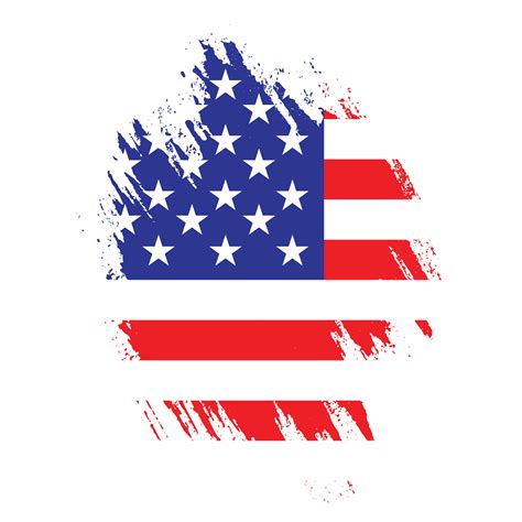 Professional Abstract Grunge American Flag Vector 14234643 Vector Art