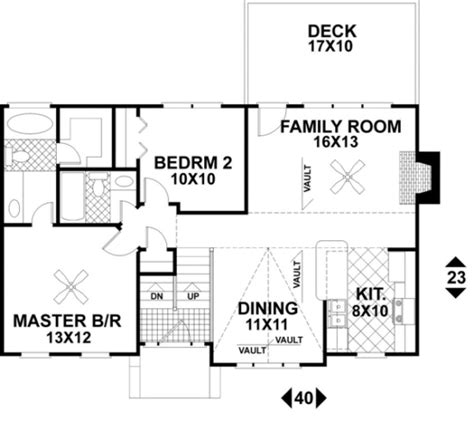 Split Foyer Plan 999 Square Feet 2 Bedrooms 2 Bathrooms 036 00003