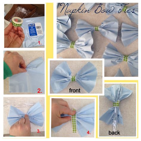 Napkin Bow Ties Step By Step Picture Instructions Diy Bow Tie Bow