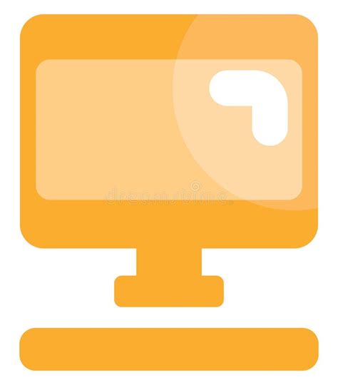 Yellow Computer Icon Stock Vector Illustration Of Device 258922709