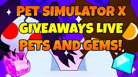 Pet Simulator X Giveaways B Gems Youtube