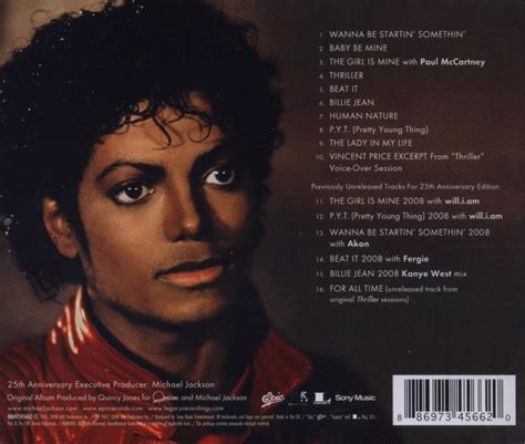 Thriller 25th Anniversary Edition Michael Jackson CD Album