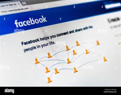 Facebook Social Network Home Logo Internet Screenshot Stock Photo