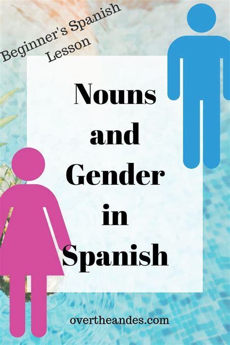 Spanish Lesson 13 Nouns And Gender In Spanish Over The Andes Beginner Spanish Lessons