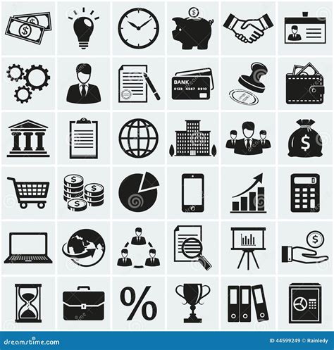Business And Finance Icons Vector Set Stock Vector Illustration Of