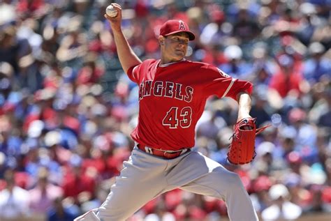 Garrett Richards Shines Light For Angels Pitches Off Mound