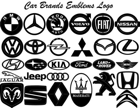 Car Brand Logo Dxf Files Designs Silhouette Package Volvo Fiat Nissan
